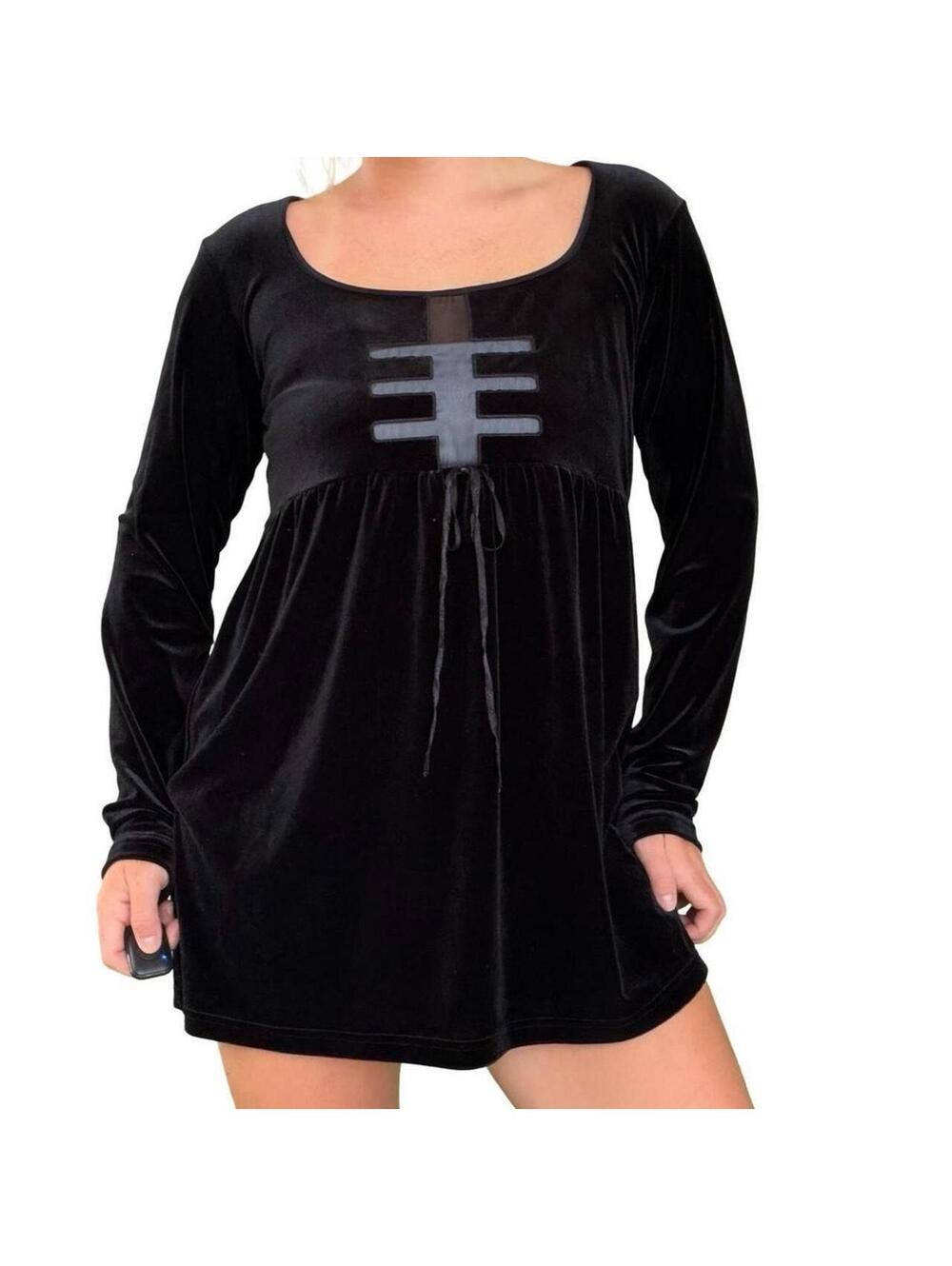 Y2K ALTERNATIVE GOTH MINI DRESS